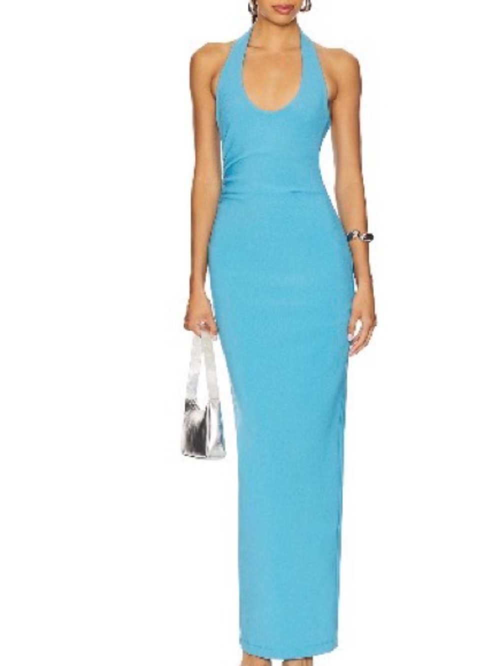 Nookie Sky Blue Halter Maxi Dress